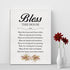 LEXSIVO Home Blessing Print Canvas Wall Art Home Decor Bless This House and Those Within Bless Our Giving and Receiving Painting 12x15 Canvas Post...