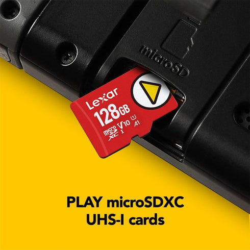 Lexar 128GB PLAY microSDXC Memory Card, UHS-I, C10, U1, V10, A1, Full-HD & 4K Video, Up To 160/50 MB/s, Expanded Storage for Nintendo-Switch, Gami...