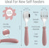 6 Pieces Toddler Utensils, Baby Forks and Spoons Set with Soft Colors Round Handles, Childrens Safe Flatware, Perfect Length For Toddlers, Dishwas...