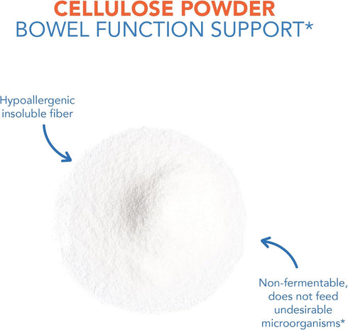 Allergy Research Group Cellulose Powder - Microcrystalline Cellulose Powder, 2000mg Insoluble Fiber Supplement, Powdered Cellulose, Non-Fermentabl...