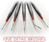 U.S. Art Supply 5 Piece Miniature Tight Spot Micro Fine Detail Art & Beauty Taklon Brush Set with Wood Handles...