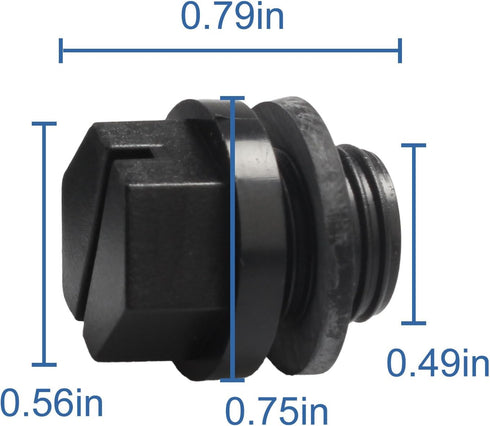 SPX1700FG Pool Pump Pipe Plug Drain Plugs with Gaskets 2-Pack Compatible with Hayward Pool Cleaner Pumps & Power-flo LX Pump Series for Swimming P...