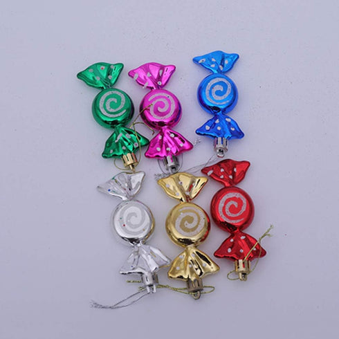 Happyyami 6pcs Sweets Candy Ornaments Xmas Tree Hanging Decorations for Home Wedding Christmas Birthday Party Decoration...