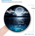 BOSOBO Mouse Pad, Round Moon Lake Mouse Mat, Cute Mouse Pad with Design, Non-Slip Rubber Base Mousepad with Stitched Edge, Waterproof Women Office...