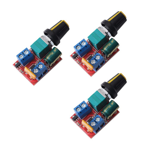 CENTAURUS 3Pcs DC Motor Speed Controller Module 3V-35V PWM Speed Control Switch LED Dimmer Mini 5A Max 90W...