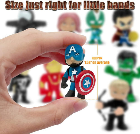Action Figures, 26 PCS Superhero Adventures Ultimate Superhero Set, Mini Figures Toys Set, Ideal for Easter Eggs, Hero Cake Toppers, Collectibles,...