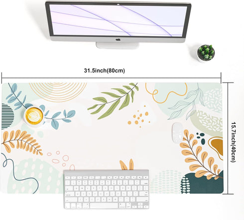 Abstract Boho Large Mouse Pad, Waterproof Green pink Desk Mat, Double Sided Computer Gaming Mouse Pad, XXL Full Desk Mousepad Non Slip Writing Pad...