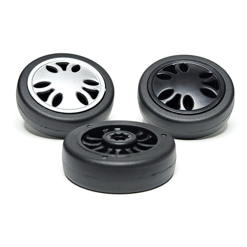 4PC Suitcase Replacement Wheels 2in/50mm X 0.59in/15mm Spinner Wheel Rubber Mute Flexible Smooth for Damaged Luggage Trolley Caster Repair...