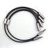 REXUS Grey 3.5mm Y Splitter Stereo Audio Cable 4-Pole Male to 2 Female for Headphone, Headset Splitter Adapter Extension Aux Cable, Compatible Mob...