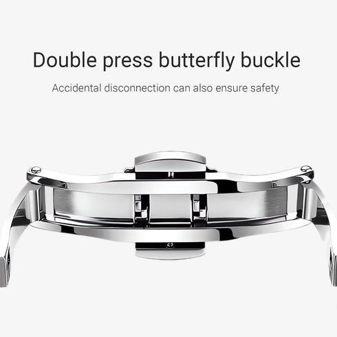 Metal Bracelet Strap Waterproof Watches for Women Quartz, Calendar Women's Watches Chronograph Women's Wrist Watches (Silver+Silver)...