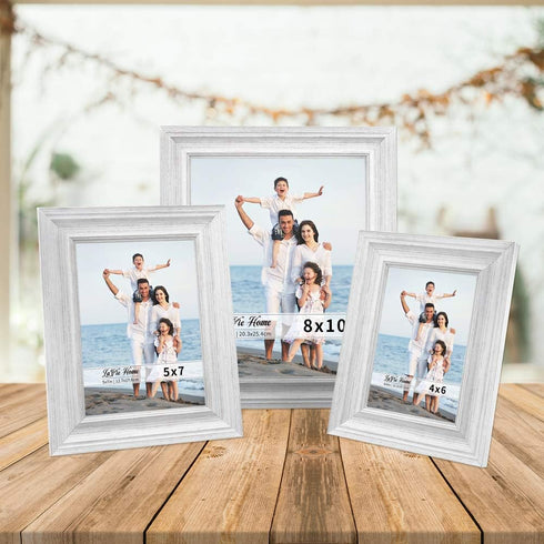 LaVie Home 8x10 Picture Frames (1 Pack, Distressed White) Rustic Photo Frame Set with Tempered Glass for Wall Mount & Table Top Display...