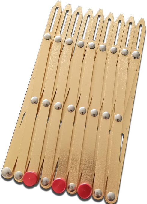 HONEYSEW Expanding Aluminum Sewing Gauge Button Guide Measure Multiple Equal Distance (1 Pack)...