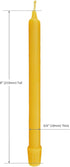 100% Pure Beeswax Candles (Set of 6) 8-Hour Organic Hand Made - 8 Inches Tall, 3/4 Inch Diameter; Tapers...