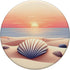 Seashells Beach Sea Sunrise Summer Sunset PopSockets Standard PopGrip...