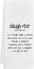 Daughter Definition Kitchen Towels Dishcloths,Inspirational Daughter Decorative Dish Towels Hand Towels Tea Towels,Birthday Gifts for Daughter,Ins...