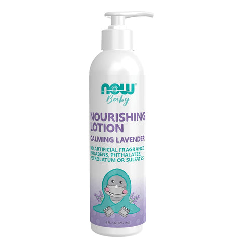 NOW Baby, Nourishing Lotion, Calming Lavender, Paraben Free, 8 Fluid Ounces...