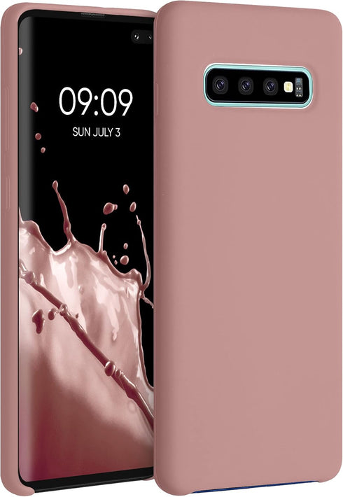 kwmobile Case Compatible with Samsung Galaxy S10 Plus / S10+ Case - TPU Silicone Phone Cover with Soft Finish - Winter Rose...