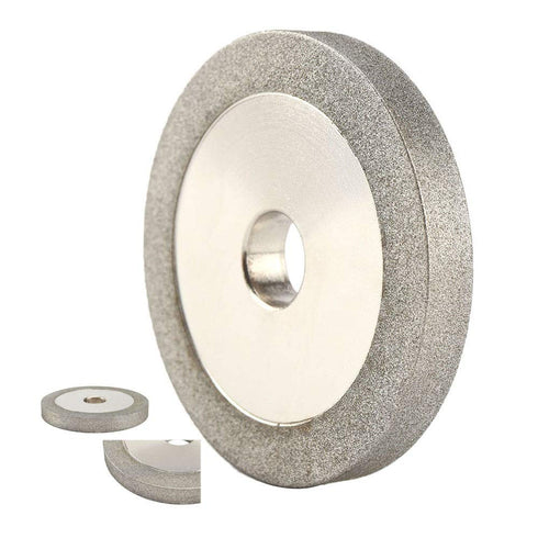 3''x 1/2''x 2/5'' Flat Diamond Grinding Wheel Grit 150 Grinding Hard Alloy Cutter, Glass, Tiles, Tungsten Sharpener and Ceramics for Grinder Cutte...