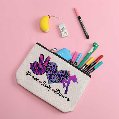 Dance Bag Dance Gifts Dance Stuff Makeup Bag Graduation Mothers Day Birthday Dance Teacher Gift Recital Gift for Women Dance Lover Coach Teacher D...