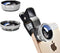 Silver 3 in 1 Cell Phone Camera Lens Kit Wide Angle Macro Fisheye Lens Universal for Smart Phones iPhone Samsung Android(Silver)...