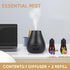 Waterless Essential Oil Diffuser - 3 Adjustable Fog Levels, Rechargeable, Suitable for Bedrooms, Bathrooms, Pet Rooms, Cars - Black...