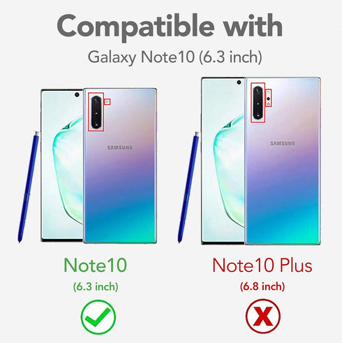 Case for Samsung Galaxy Note 10 Case with Screen Protector, Full Body Protective Hybrid Dual Layer Shockproof Acrylic Back Case Cover for Galaxy N...