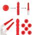 Red Caulk Cap Caulk Saver Cap Caulk Finishing Tool Adhesive Caulk Saver Caps Universal Caulking Tube Covers Tube Caps for Sealing and Preserving O...