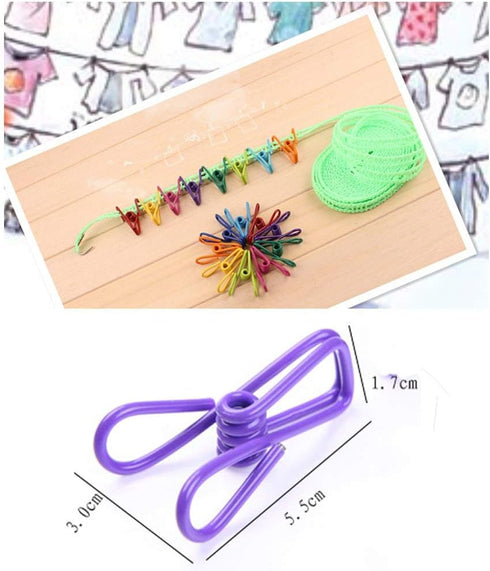 30 Pcs 2 Inch Purple Chip Clips, PVC Coating High Elasticity Strength Clothes Pins, Food Clips and Bag Clips...