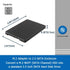 M.2 Adapter to 2.5 SATA Enclosure, B & M Key SATA Based NGFF SSD Converter to 2.5 Inch SATA 3.0 Card Support 2230 2242 2260 2280 Hard Drive with 7...