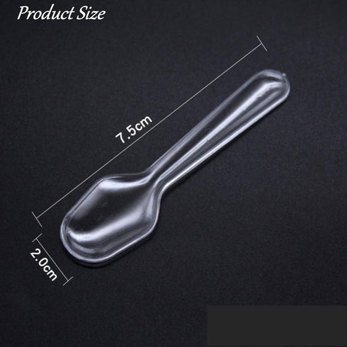 500Pcs Disposable Clear Mini Plastic Spoons Small Tasting Spoons Tiny Dessert Spoons Ice Cream Spoons Plastic Serving Utensils Crafts, Tasting, Sa...