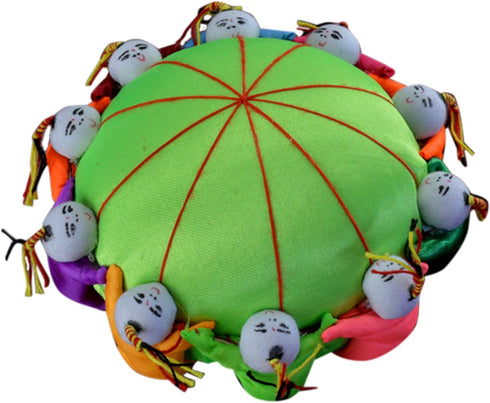 ChezMax Handmade Needle Pin Cushion Oriental Pin Holder DIY Gift for Foreign Affairs Baizi Doll Needle Stick Bag with 10 Kids Retro Cloth Art Home...