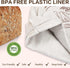 3Pcs Linen Bread Bags with Inner Lining 20" x 14" - Large Bread Bags for Homemade Bread Sourdough, Organic Reusable Bread Storage Box Keeps Bread ...