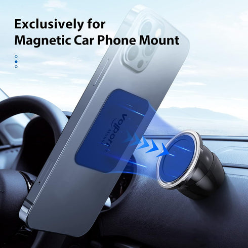 volport Rectangle Metal Plate for Phone Magnet, Magicplate Replacement Disc with 3M Adhesive Backing Sticker for Magnetic Car Mount Holder Cradle ...