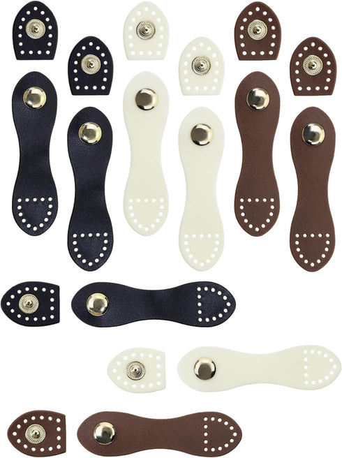 Tupalizy 6 Sets Snap Buttons Bag Strap Sew On Snaps Buckles Fasteners Closure Tabs for Sewing Bags Purse Wallets Handbags Leather Crafting Journal...