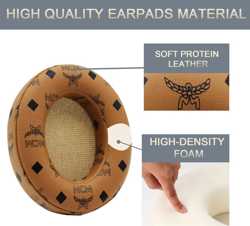 Replacement Ear Pads Protein PU Leather Ear Cushion Compatible with Beats by Dr.Dre Studio 2.0 Studio 3 B0500 B0501 Wired Wireless Over-Ear Headph...
