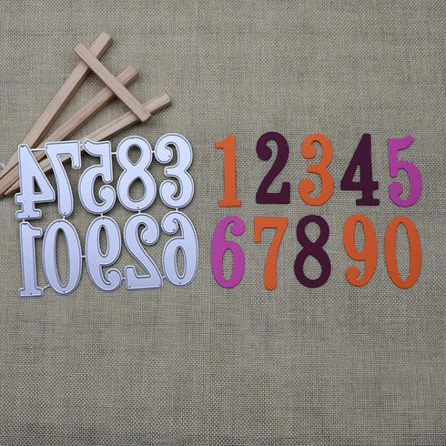 Cutting Dies for Card Making,Numbers 0-9 Metal Cutting Dies Scrapbooking Birthday DIY Craft 2 Inch Die Cuts (Numbers), silver...