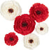 Paper Flower Decorations for Wall, Flower Wall Decor for Birthday Wedding Backdrop Baby Nursery Wall Decor Baby Showers Bridal Shower (Red+White, ...