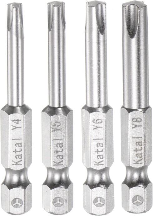 Y4-Y8 Tri-point Screwdriver Bit Set 1/4" Hex Shank 2" Length Magnetic Y Type Screw Driver Power Tool...