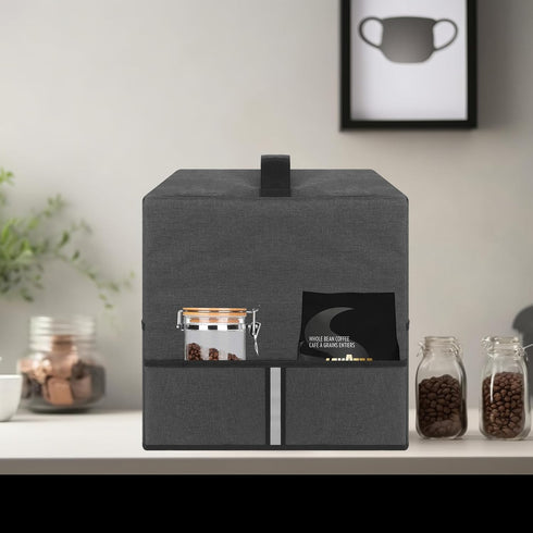 Coffee Maker Cover, Heavy Fabric Cloth Coffee Maker Dust Cover Compatible with Ninja CM300, CM371, CM400, CM401, CM407 Coffee Maker, 12.6X9.5X15 i...