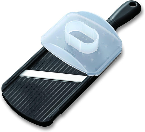 Kyocera Advanced Ceramic Double-edged Mandolin Slicer With Guard, Black, 4.6"x12.7"x0.4"...