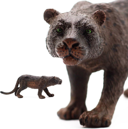 Gemini&Genius Leopard Animal Toy, Black Leopard Figurine Toy, Wildlife Action Figure Toy, Great Gifts, Collection, Cake Topper, Storytelling Props...
