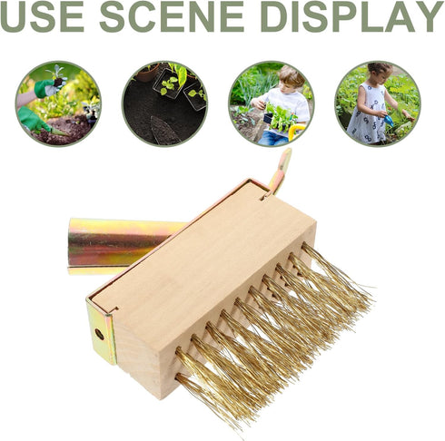 Weeding Wire Brush with Scraper Tools, Moss Removal Deck Crevice Cleaning Tool, Weed and Moss Remover Brush for Cleaning Paving Joints, Pavers, Si...