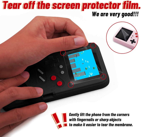 LucBuy Game Console Case Compatible for iPhone 11, Retro Protective Cover Self-Powered Case with 36 Small Games, Full Color Display, Shockproof Vi...