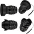Veatree 72mm Lens Hood Set, Collapsible Rubber Lens Hood with Filter Thread + Reversible Tulip Flower Lens Hood + Center Pinch Lens Cap + Microfib...