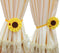 1 Pair Sunflower Curtain Magnetic Tiebacks Non-Woven Fabric Countryside Rural Style Curtain Tie Holdbacks Accessories...