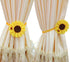 1 Pair Sunflower Curtain Magnetic Tiebacks Non-Woven Fabric Countryside Rural Style Curtain Tie Holdbacks Accessories...