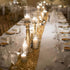 Glitter Gold Table Runners-12 by 108 Inch Luxury Linens -Gold Event Outdoor Party Supplies Fabric Decorations Gift Package for Holiday Wedding Bir...