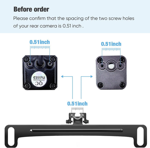 Back Up Camera License Plate Mount,(2PCS)PixelMan Universal Metal Backup Camera Mount,Back Camera Rear Cam Holder,Automotive Dash Cam Rear View Ca...
