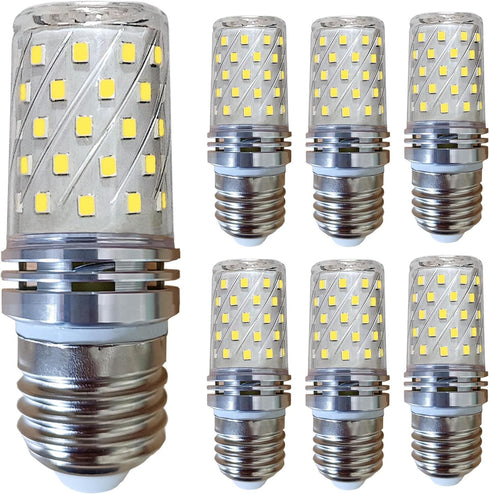 6 Pack E26 LED Light Bulbs 60w Halogen Equivalent Daylight White 6000K Dimmable 6w 600Lm AC 110V 120V 130V Medium Screw Base T10 Corn Bulb...
