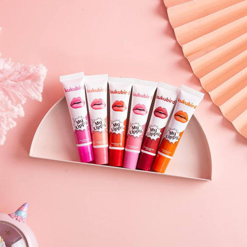 kukubird 6pcs Matte Lip Stain High Pigmented Longwear Peel Off Womens Waterproof Girl Makeup Lipgloss Set- Lip Tattoo...